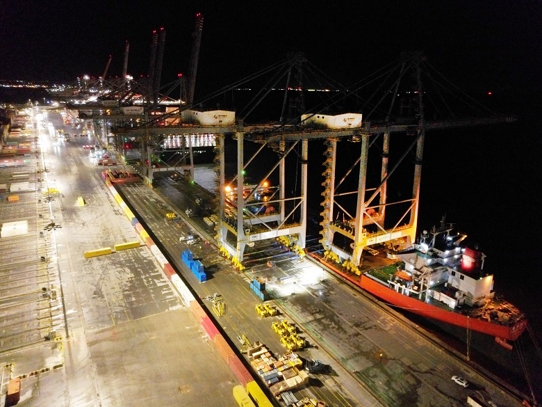 London Gateway Quay Cranes - Credit - Jonathan Brady PA Media Wire