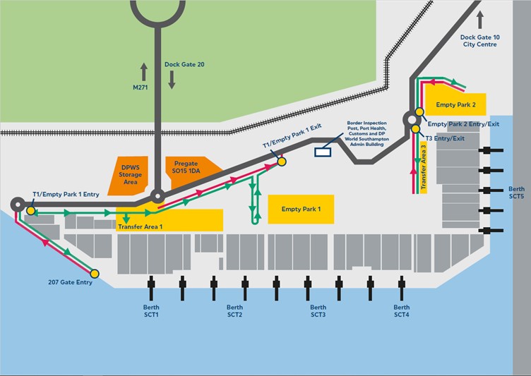Southampton container terminal map